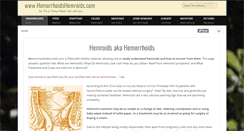 Desktop Screenshot of hemorrhoidshemroids.com